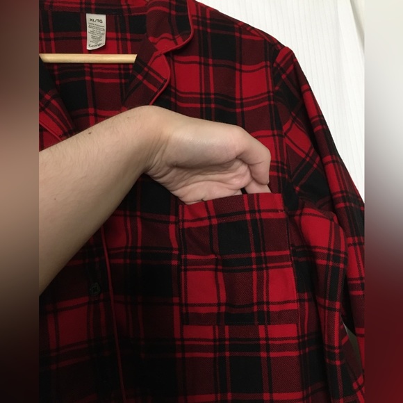 George - Red And Black Plaid Flannel Pyjama Set - Extra Large - Picture 4 of 8